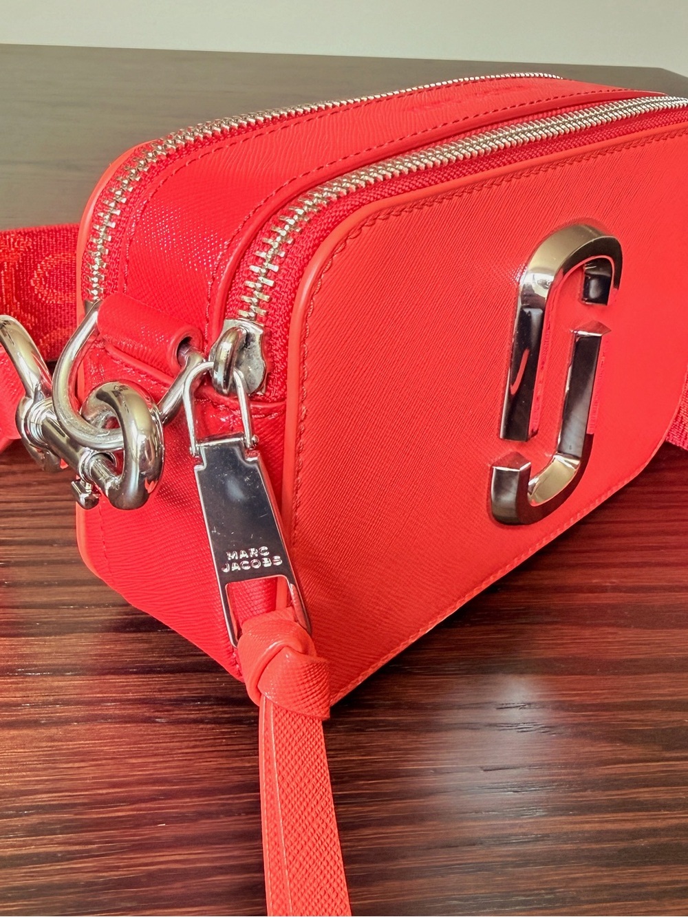 Marc Jacobs Snapshot Camera Bag Leather Orange/Red - Picture 3 of 10